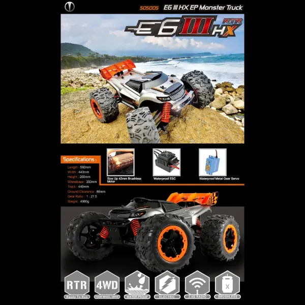 《 1/8 E6 III 4S 無刷大腳車 》｜Team Magic系列 遙控車｜