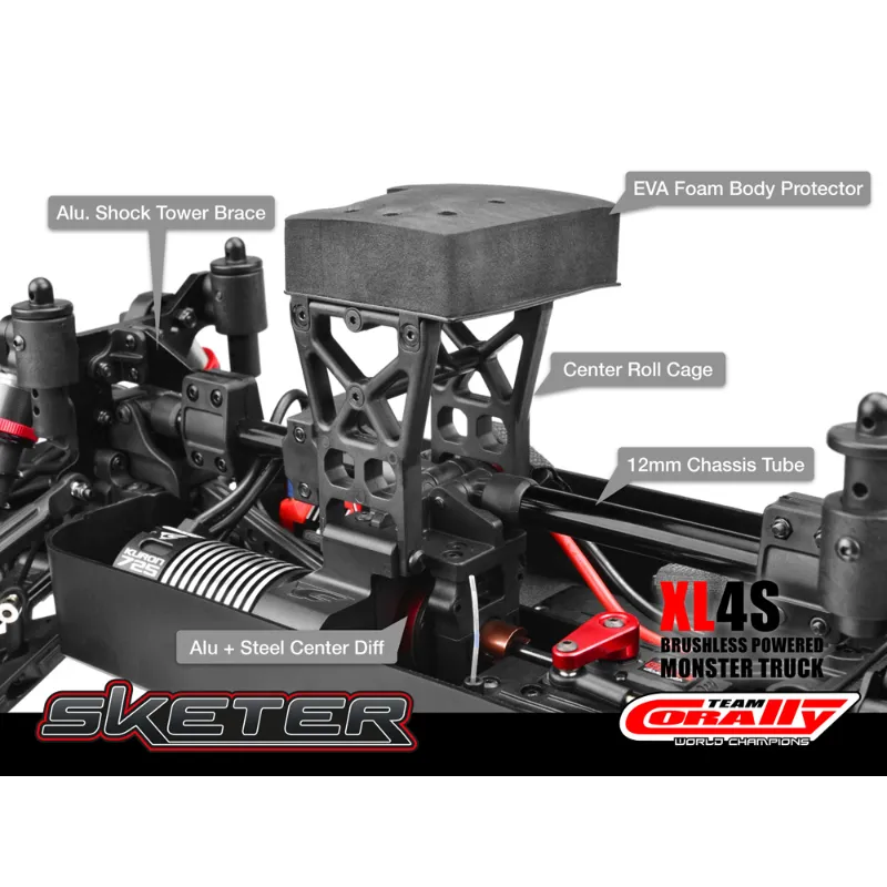 《 1/10 無刷大腳 SKETER 4S 》｜Team Corally遙控車｜