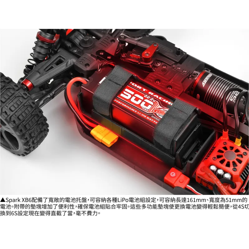 《1/8 無刷越野 SPARK XB6 6S》｜Team Corally遙控車｜
