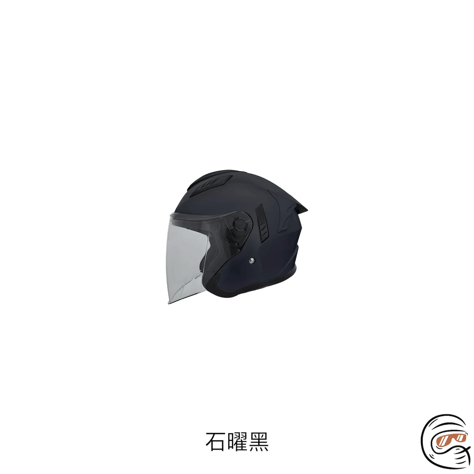 M2R VO-1 素色 四分之三 安全帽/配件
