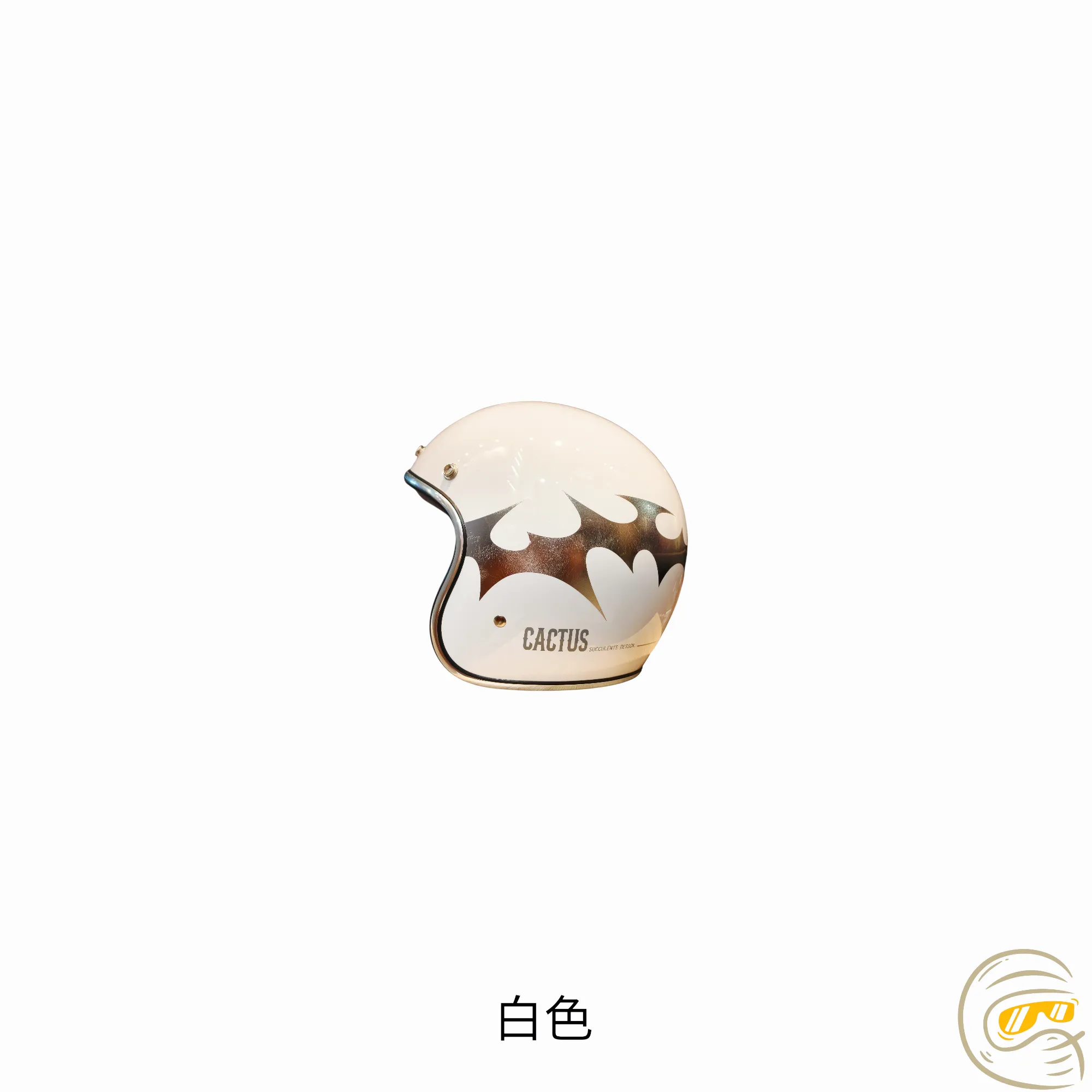 送泡泡鏡｜現貨｜3JFT x CACTUS THUNDER 復古安全帽｜四分之三 小帽體  機車安全帽