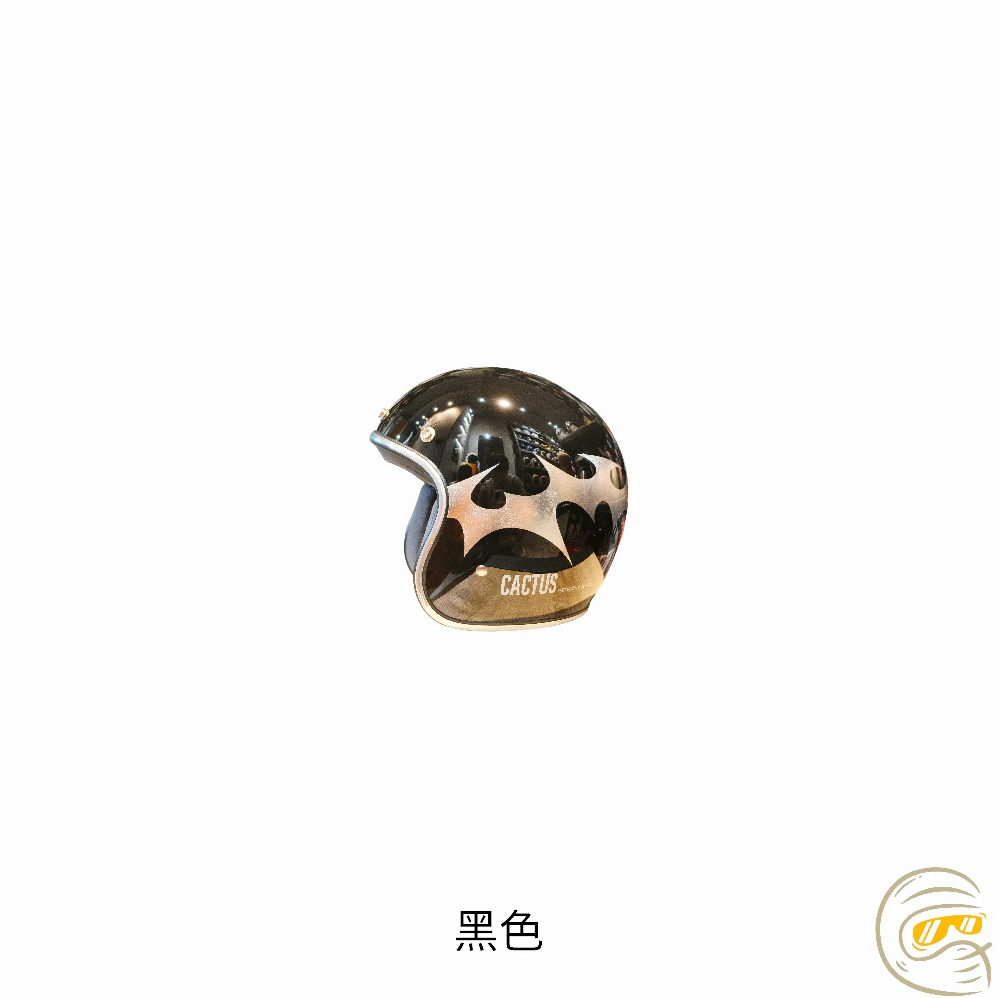 送泡泡鏡｜現貨｜3JFT x CACTUS THUNDER 復古安全帽｜四分之三 小帽體  機車安全帽