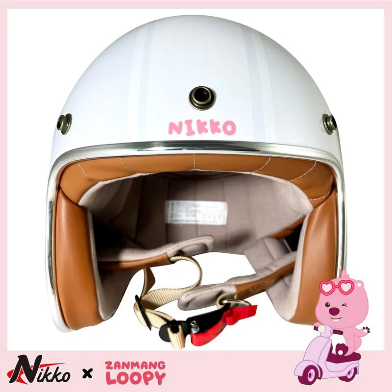 Nikko ×  ZANMANG LOOPY 亮面 奶酪白 聯名 安全帽