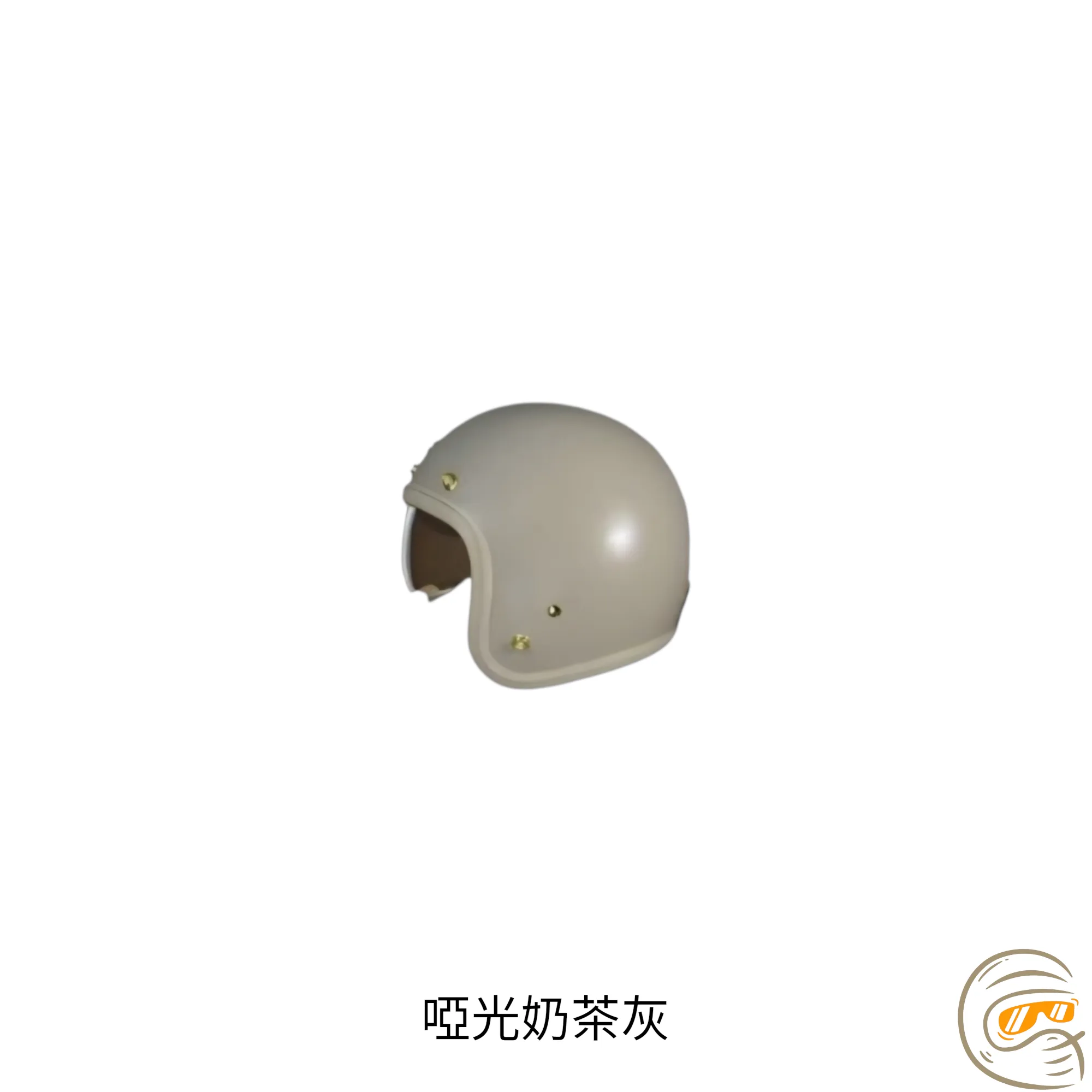 THH 383SN 日系復古蛋型安全帽｜小頭圍專屬｜UV400抗曬內鏡片｜金屬烙印面扣