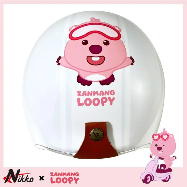 Nikko ×  ZANMANG LOOPY 亮面 奶酪白 聯名 安全帽