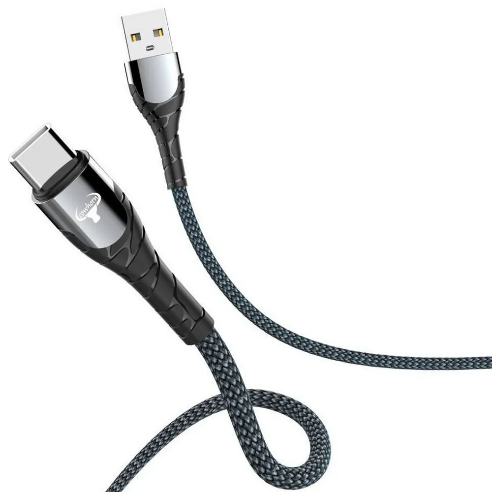 牛角-LC-1米-USB A to TC 編織線(暟)