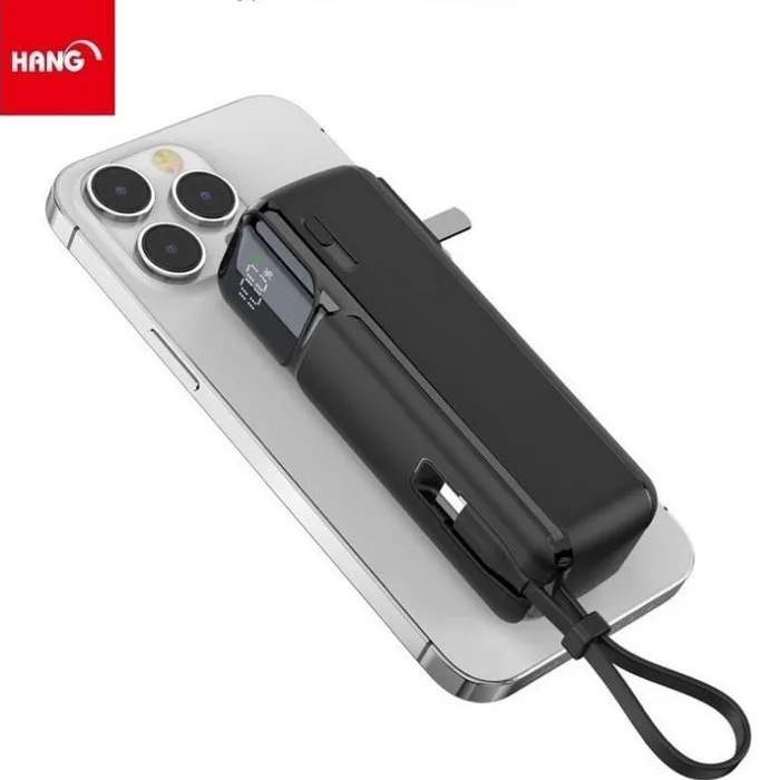 黑 HANG-AC1自帶插頭5000mAh行動電源旅行組