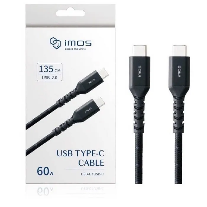 imos USB-C to USB-C 60W 充電線1.35M
