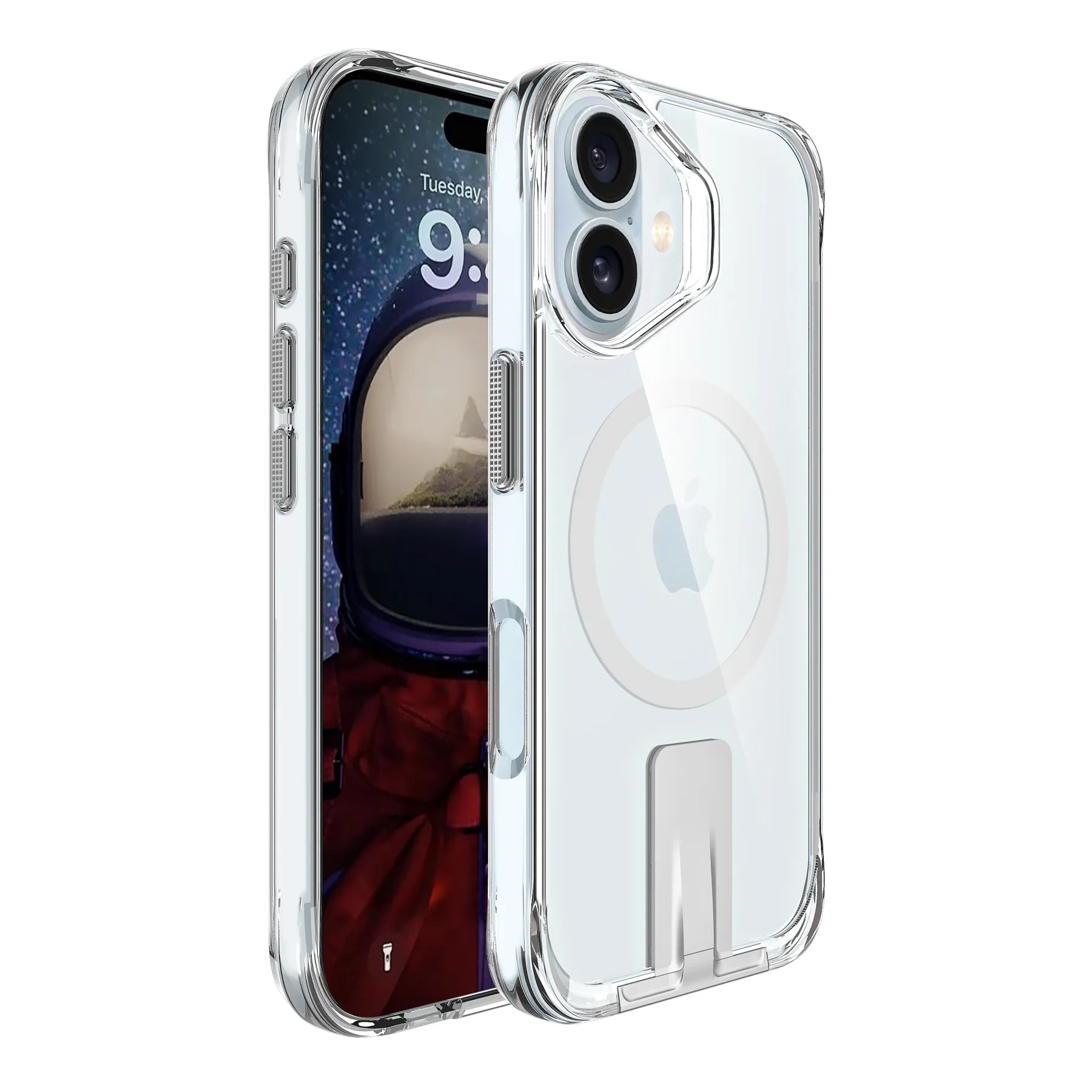 iPhone 17 透明 CW隱形磁吸立架殼