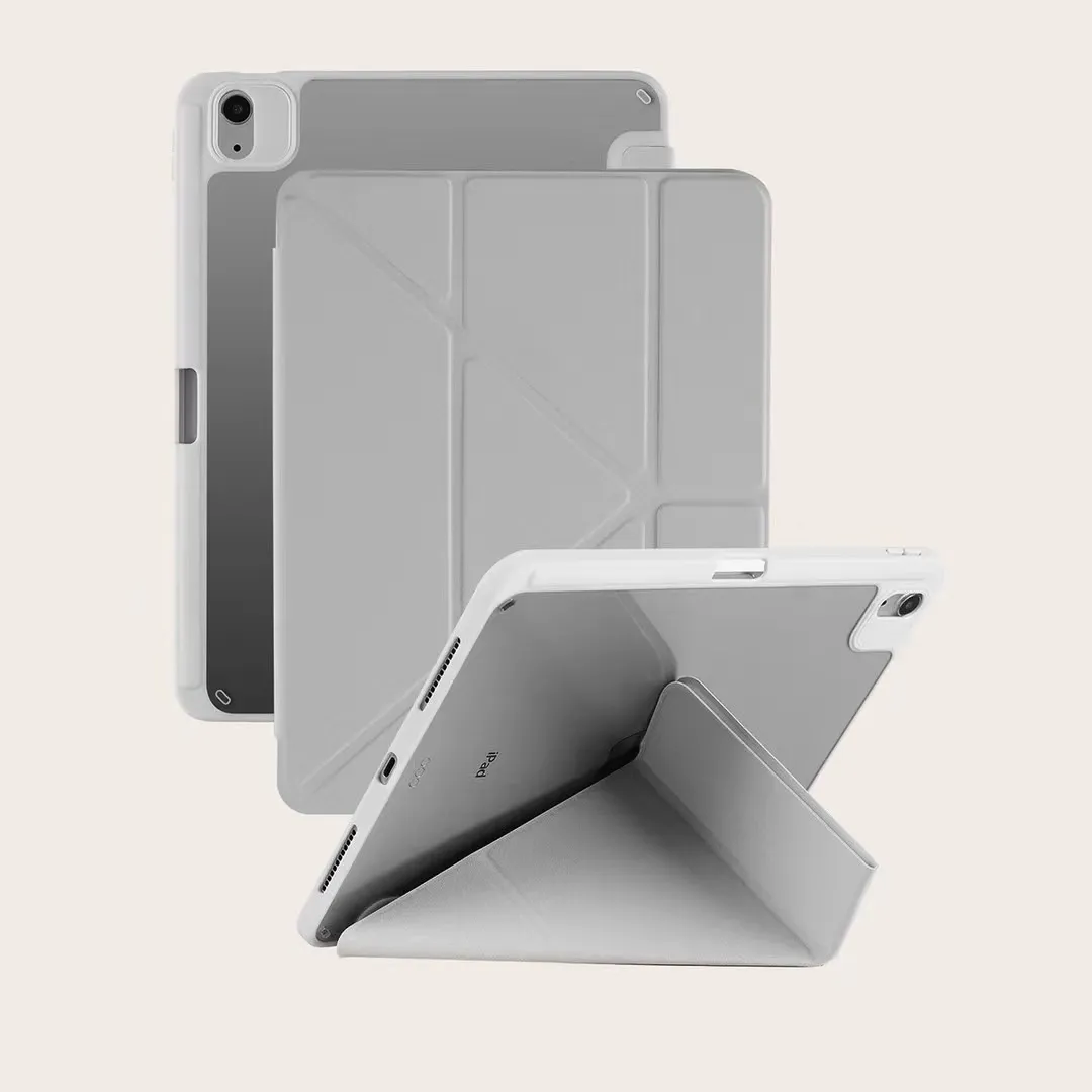 灰-IPad 2024 Pro11 Y折皮套(PC背板)