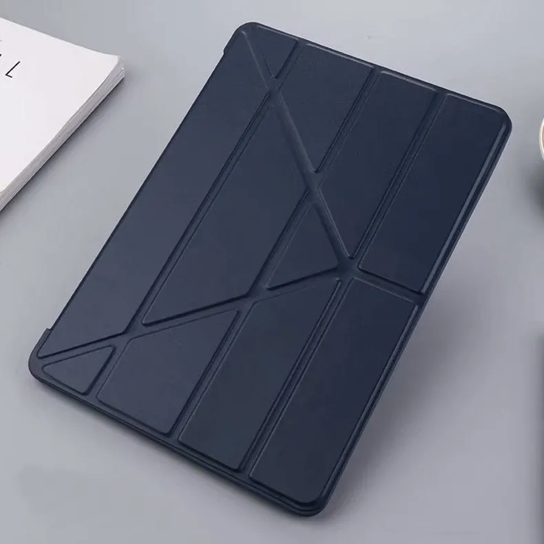 藍 iPad Mini 6 筆槽多折皮套 