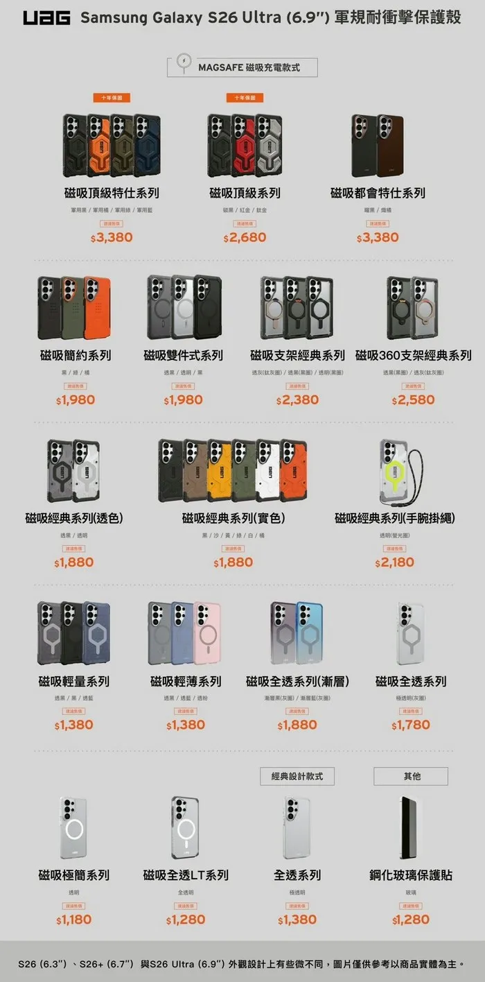 UAG-磁吸頂級版耐衝擊保護殼-Samsung S26