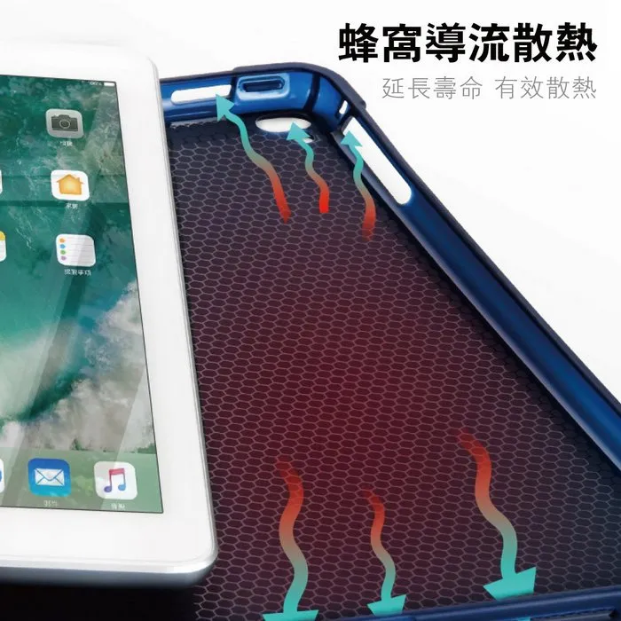 金 iPad Air4/ iPad Pro11(2018)筆槽多折共用皮套