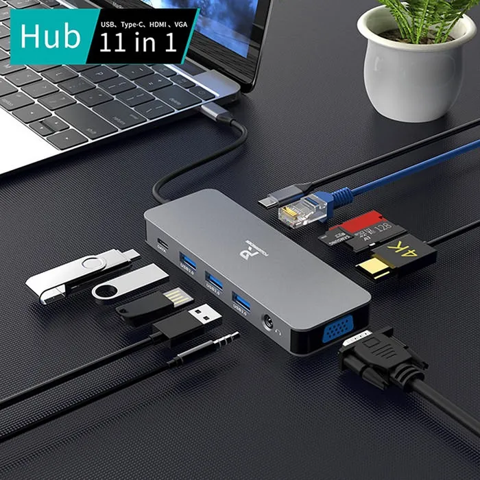 PowerRider HB-P11 十一合一 充電傳輸集線器