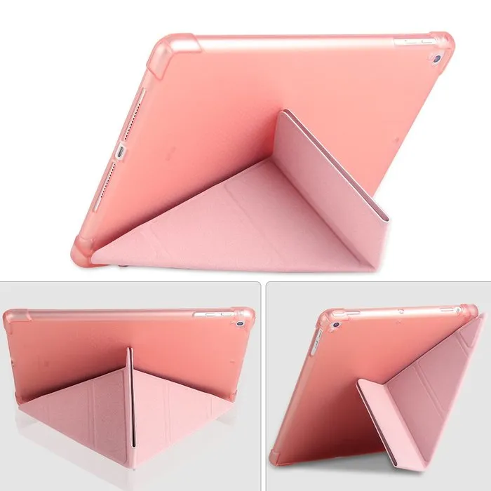 玫瑰金 iPad Air4/ iPad Pro11(2018)筆槽多折共用皮套