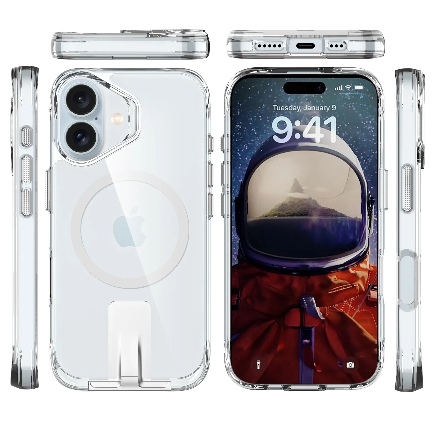 iPhone 17 透明 CW隱形磁吸立架殼