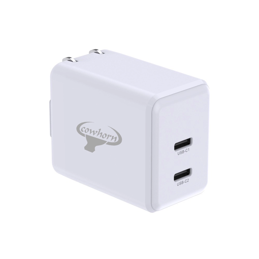 Cowhorn牛角45W PD雙孔氮化鎵快充旅充頭