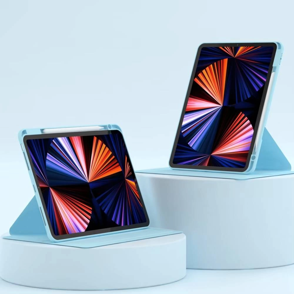 藍-IPAD9/IPAD 10.2 / 10.5 旋轉平版套(含筆槽)-暟