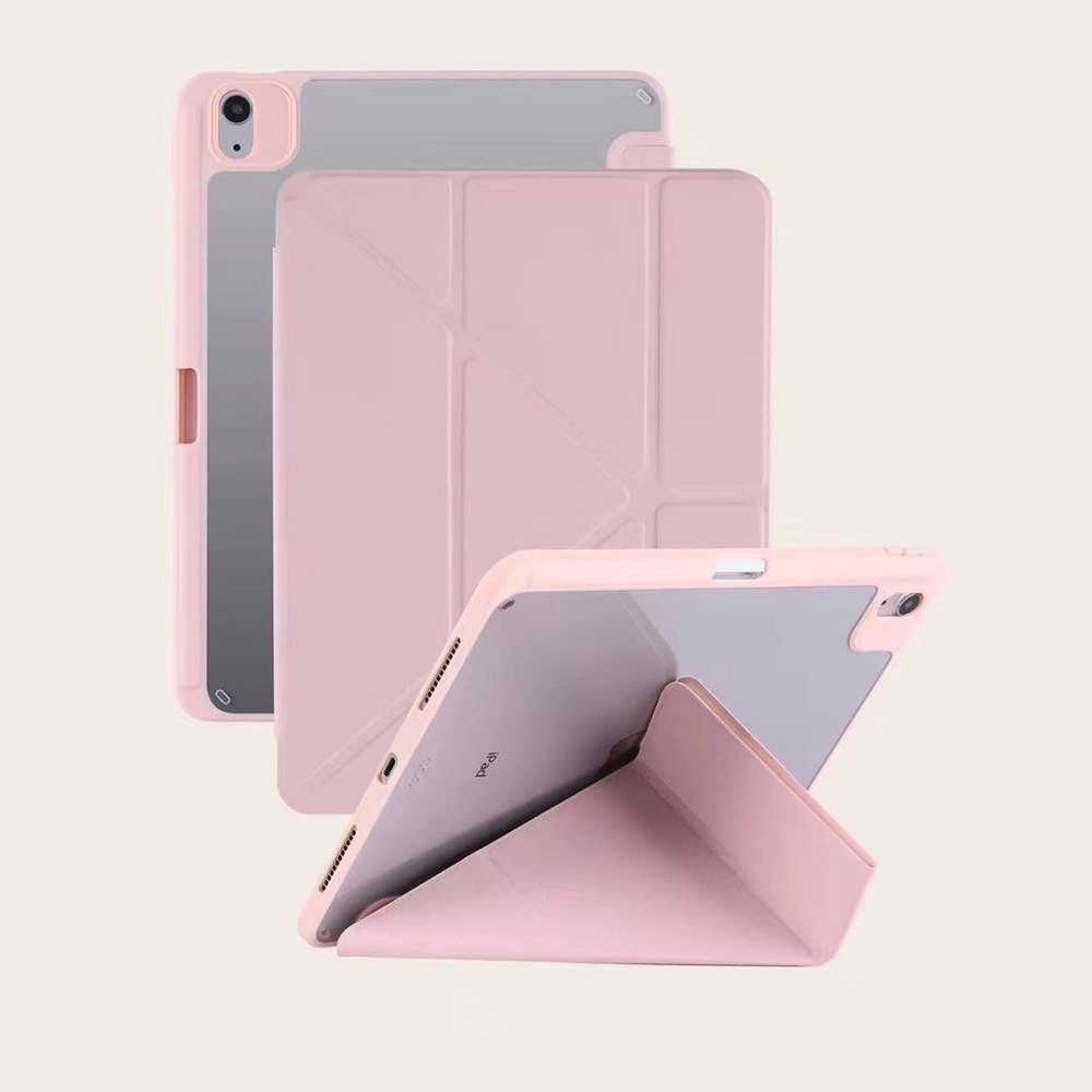 粉-IPad 2024 Pro13 Y折皮套(PC背板)