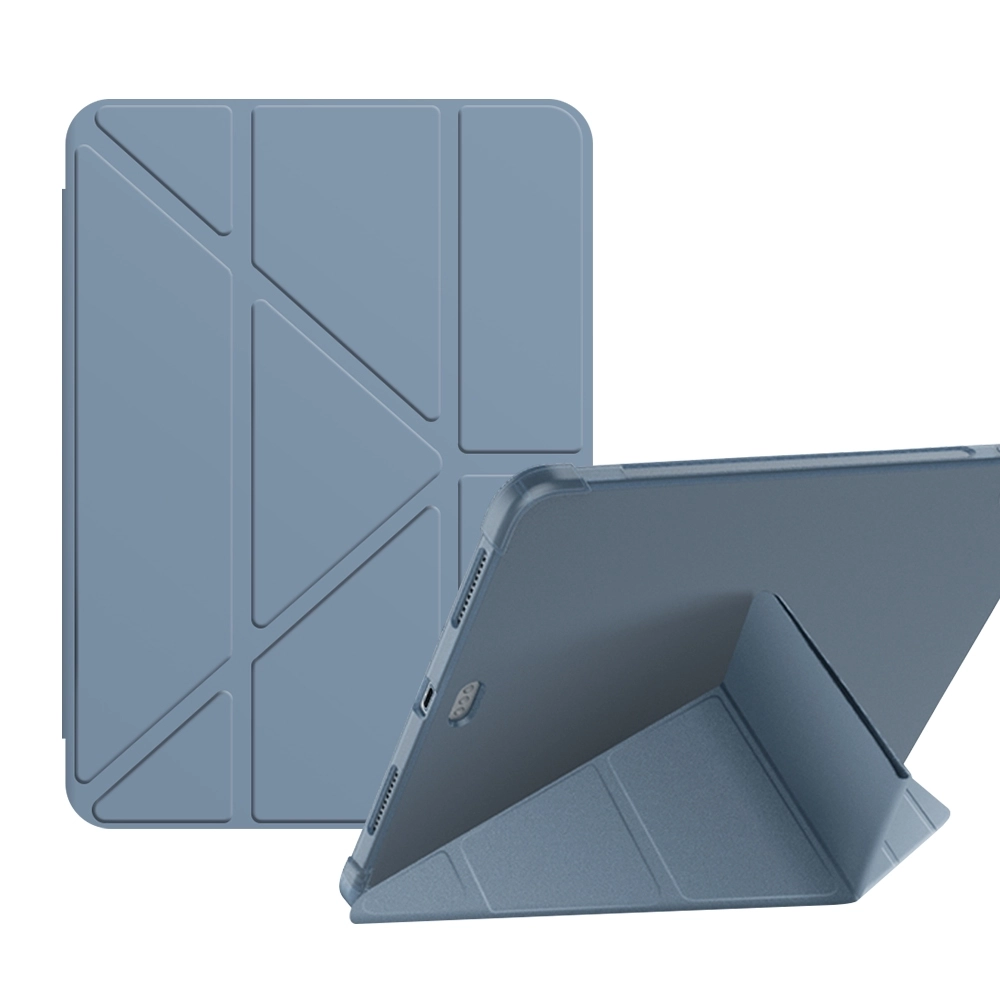 紫 iPad Mini 6 筆槽多折皮套 