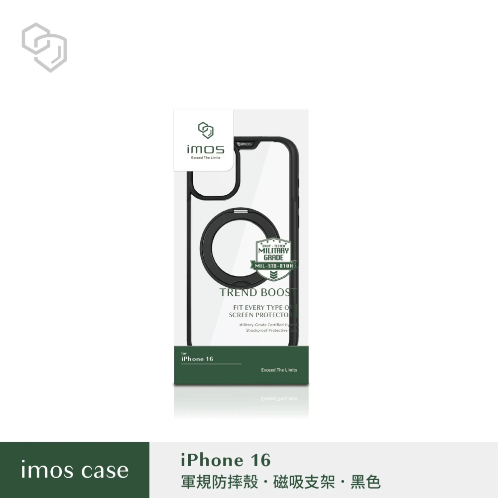 IMOS-磁吸支架殼-iPhone 16