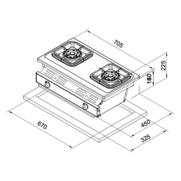 一級聚熱焰安全嵌入爐