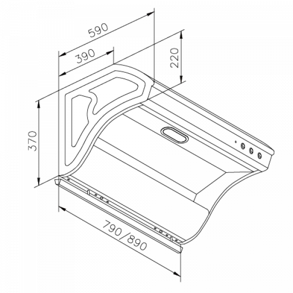 斜背式排油煙機(電熱除油)