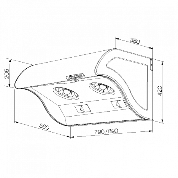 斜背式排油煙機 (吸力哥)