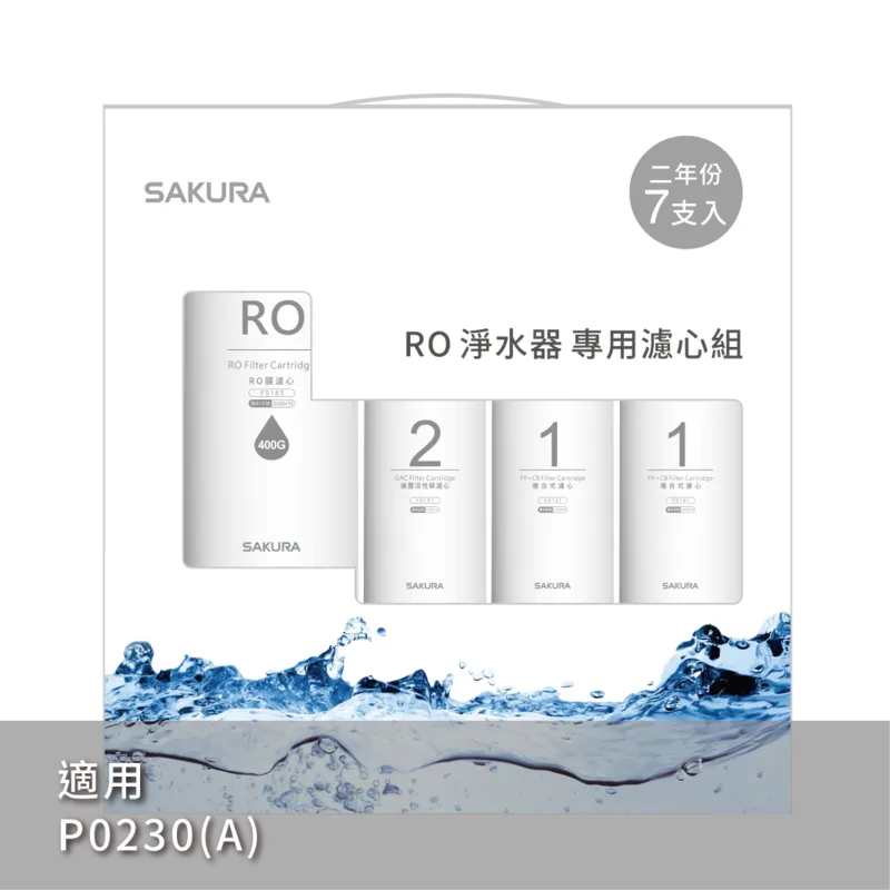 RO淨水器專用濾心7支入(400G二年份)