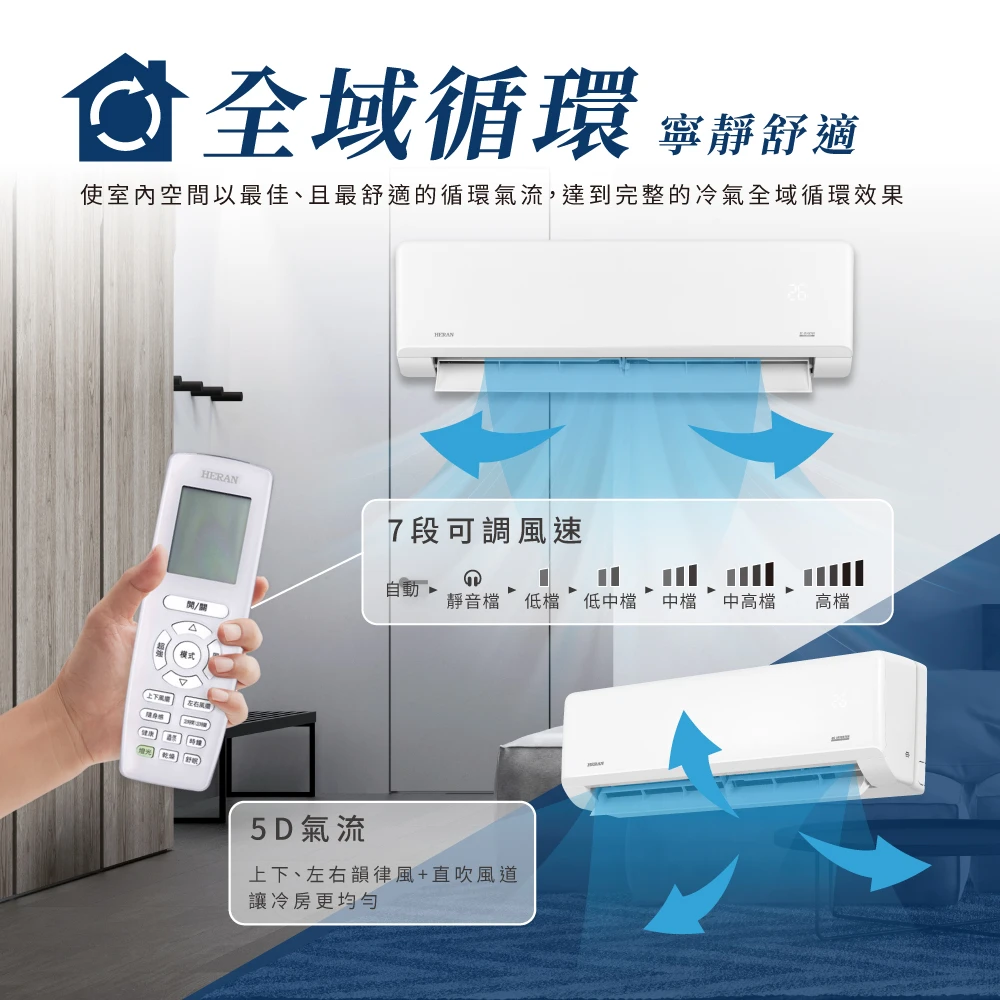 禾聯尊榮SL系列HI/HO-SL100RH冷暖變頻分離式