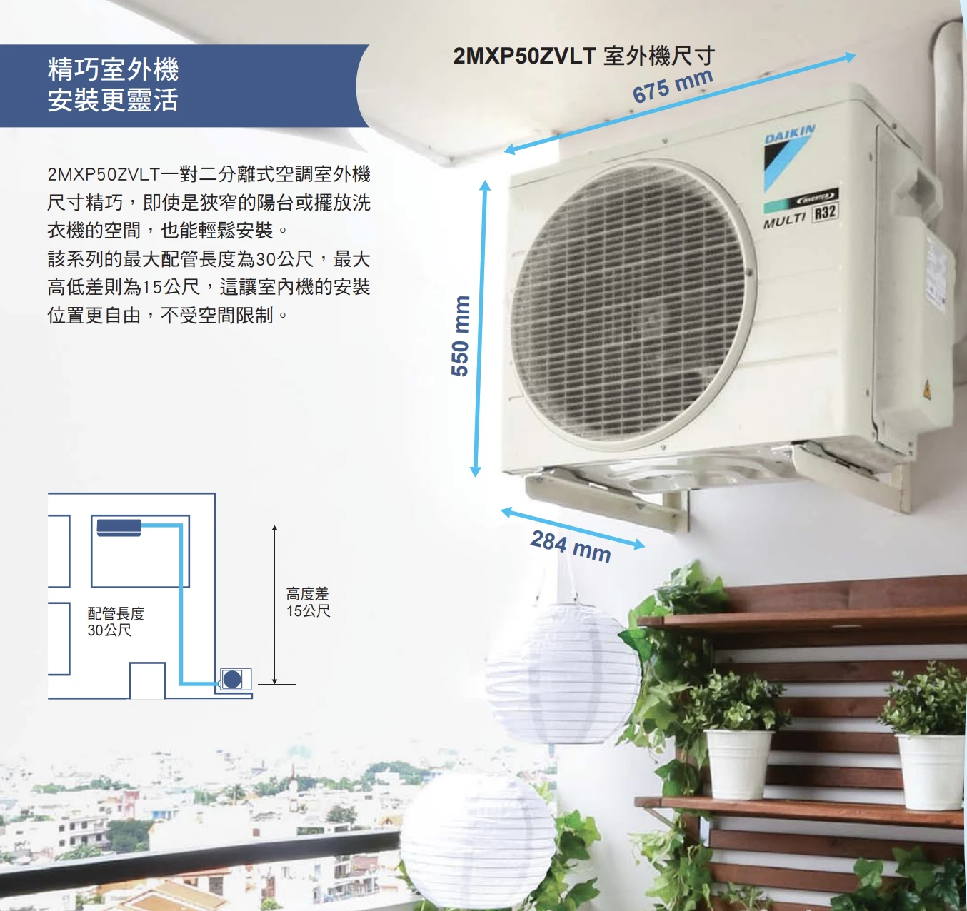 大金豪菁2MXP50ZVLT+FTHF25ZVLT+FTHF30ZVLT冷暖變頻多聯式