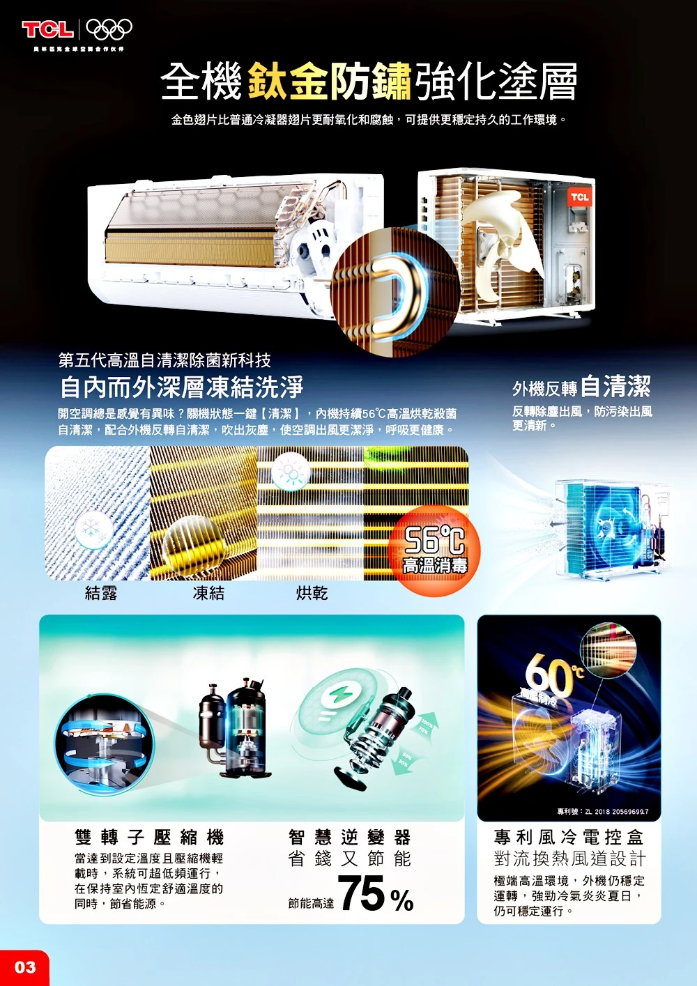 TCL AI智慧旗艦系列TAW-63HO/I冷暖變頻分離式