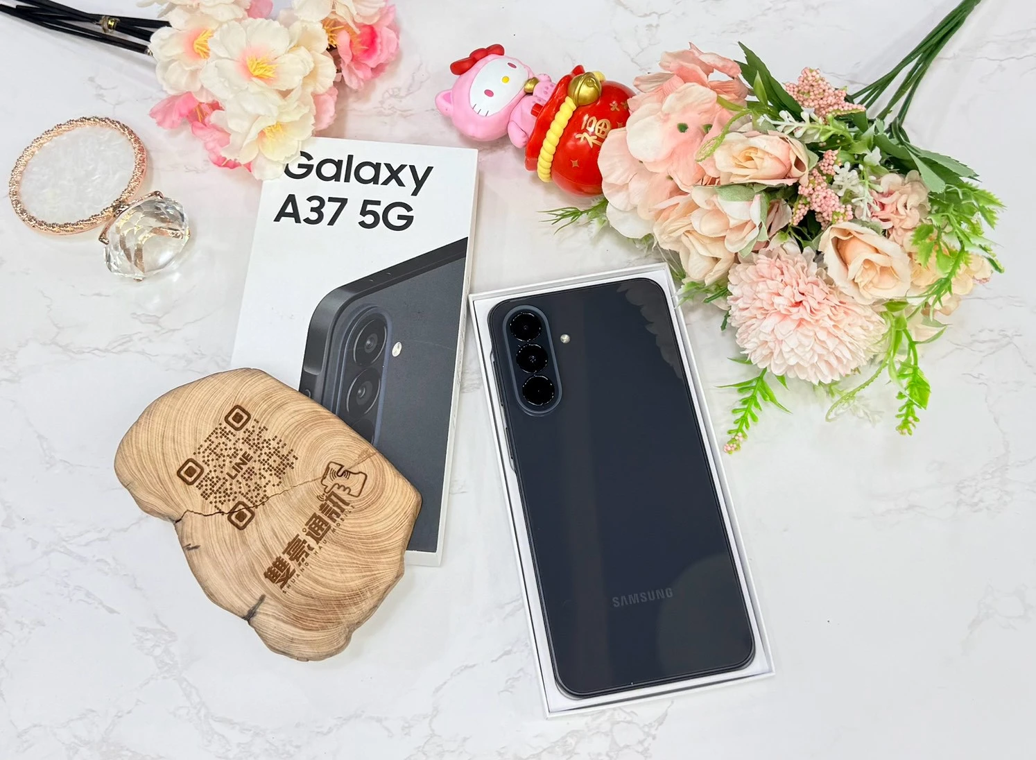 SAMSUNG Galaxy A37 (8+256G) 黑 展示機  有盒裝有配件 