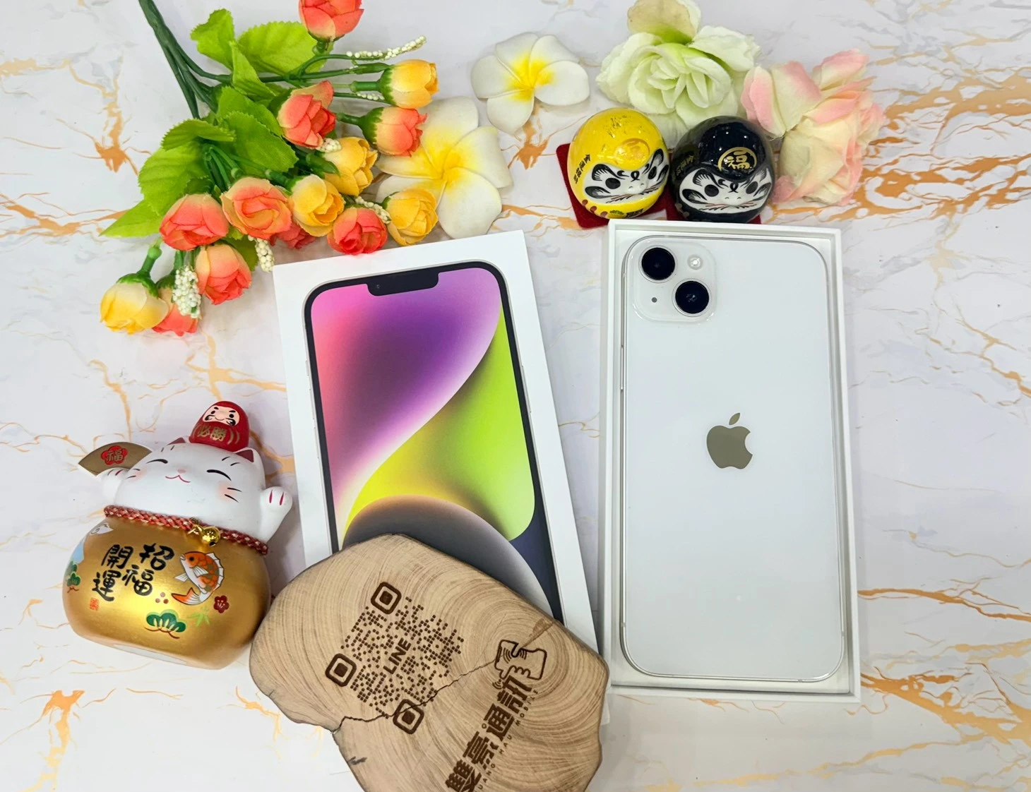 iPhone 14 Plus 128g 白 電池80% 有盒裝有配件 
