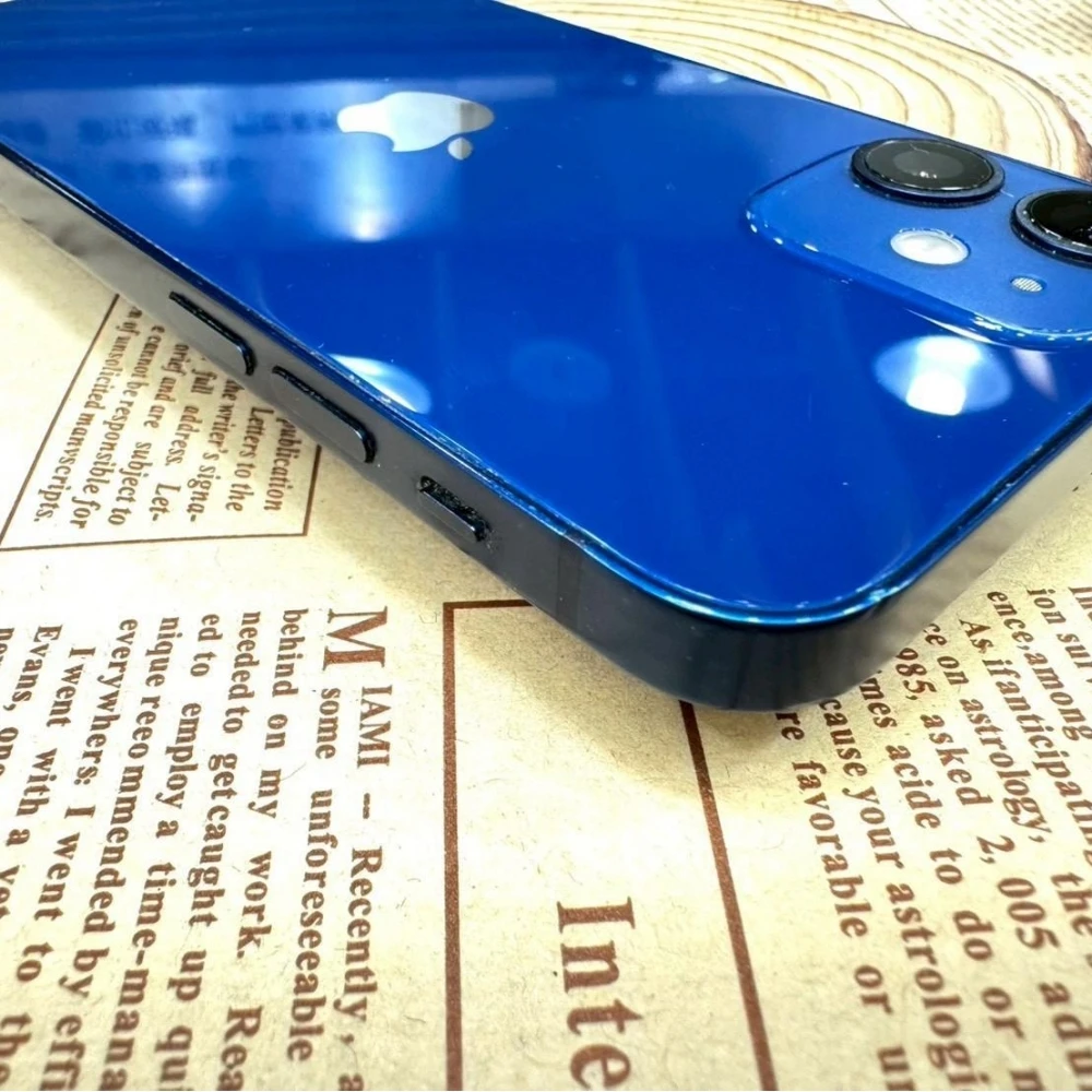 iPhone 12 mini 128g 藍 電池71% 邊角有傷 無盒裝有配