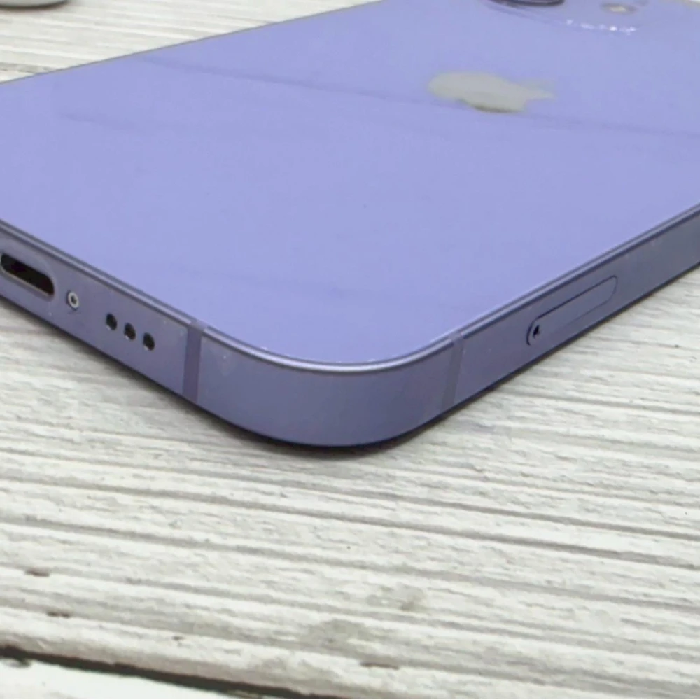 iPhone 12 128g 紫 電池78% 邊框有裝殼痕跡 無盒裝有配