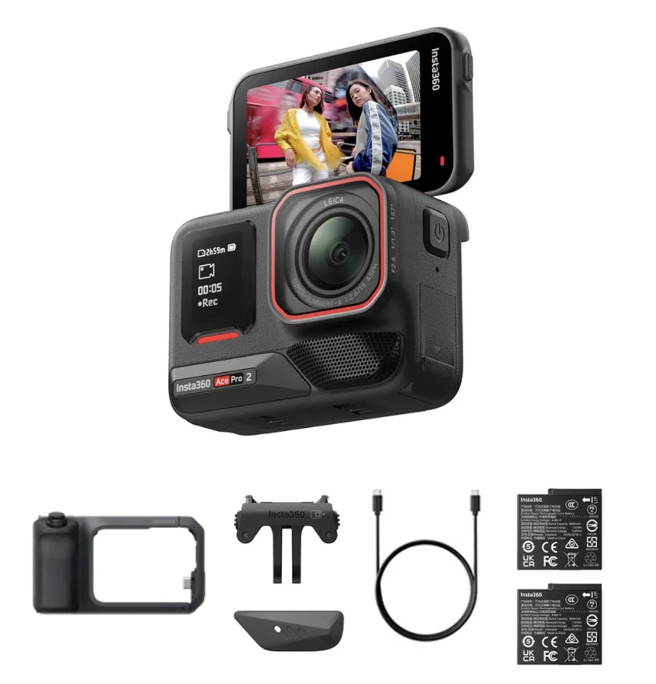 ?insta360 ace pro 2灰街拍套裝相機王 全新未拆封 有盒裝有配件