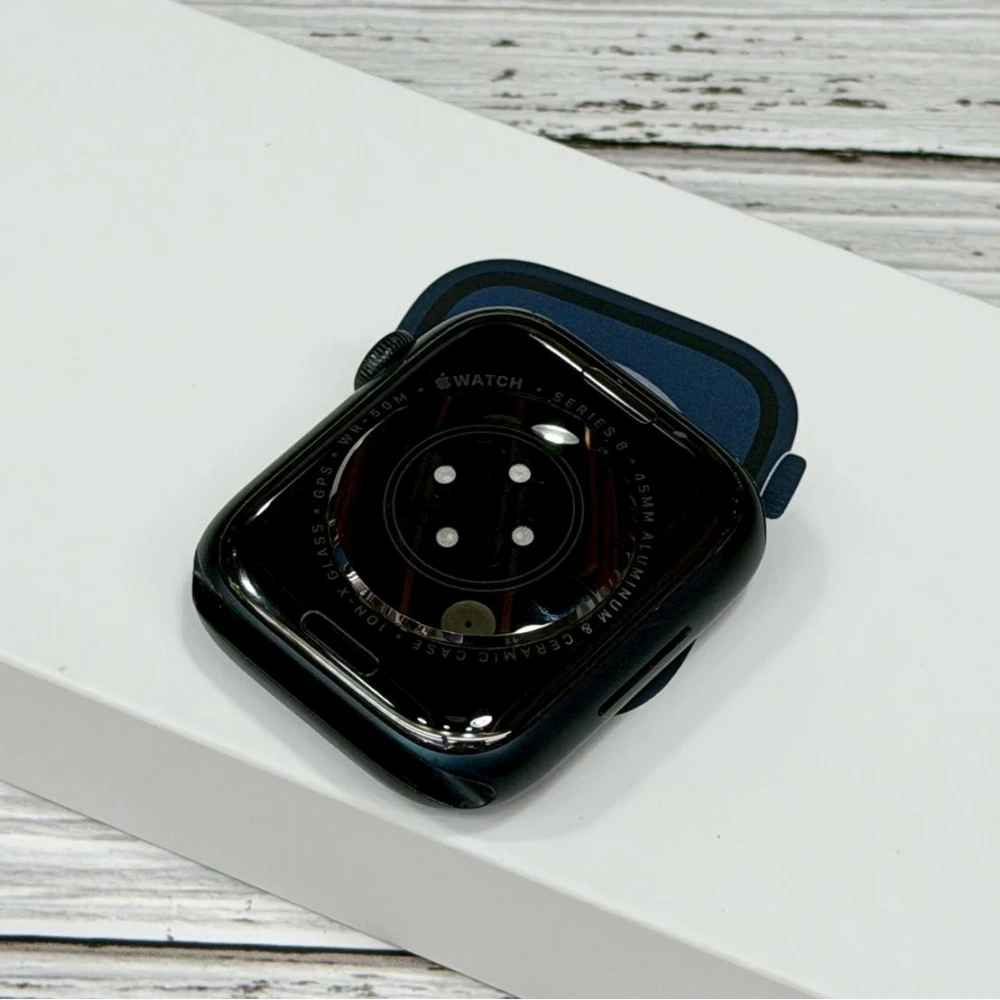 Apple Watch 8 45mm GPS版 午夜色 電池87% 附原廠錶帶+副廠充電線 有盒裝有