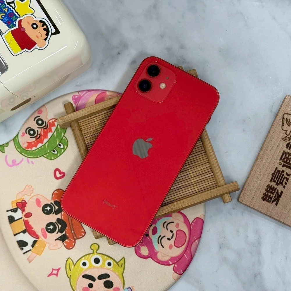 iPhone 12 128g 紅 電池77% 邊框有傷 有盒裝有配件