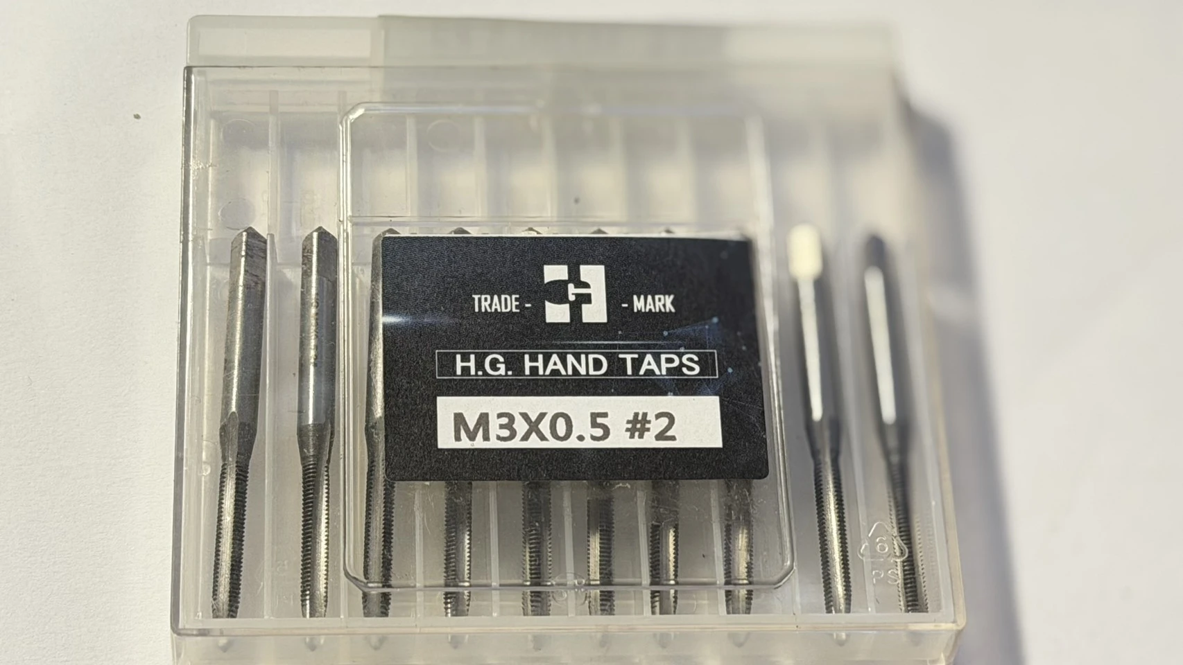 【工廠出清】日本/進口精密手絞螺絲攻 M3x0.5 / M4x0.7 中攻(#2) 10支整盒裝/拆售 DIY修牙必備