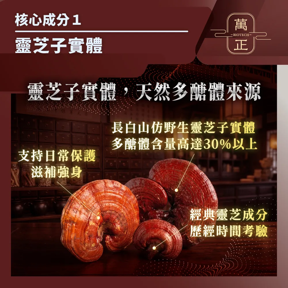蟲草靈芝王  業界靈芝多醣體含量最高(>40%)  護肝 抗氧化 滋補強身 純素