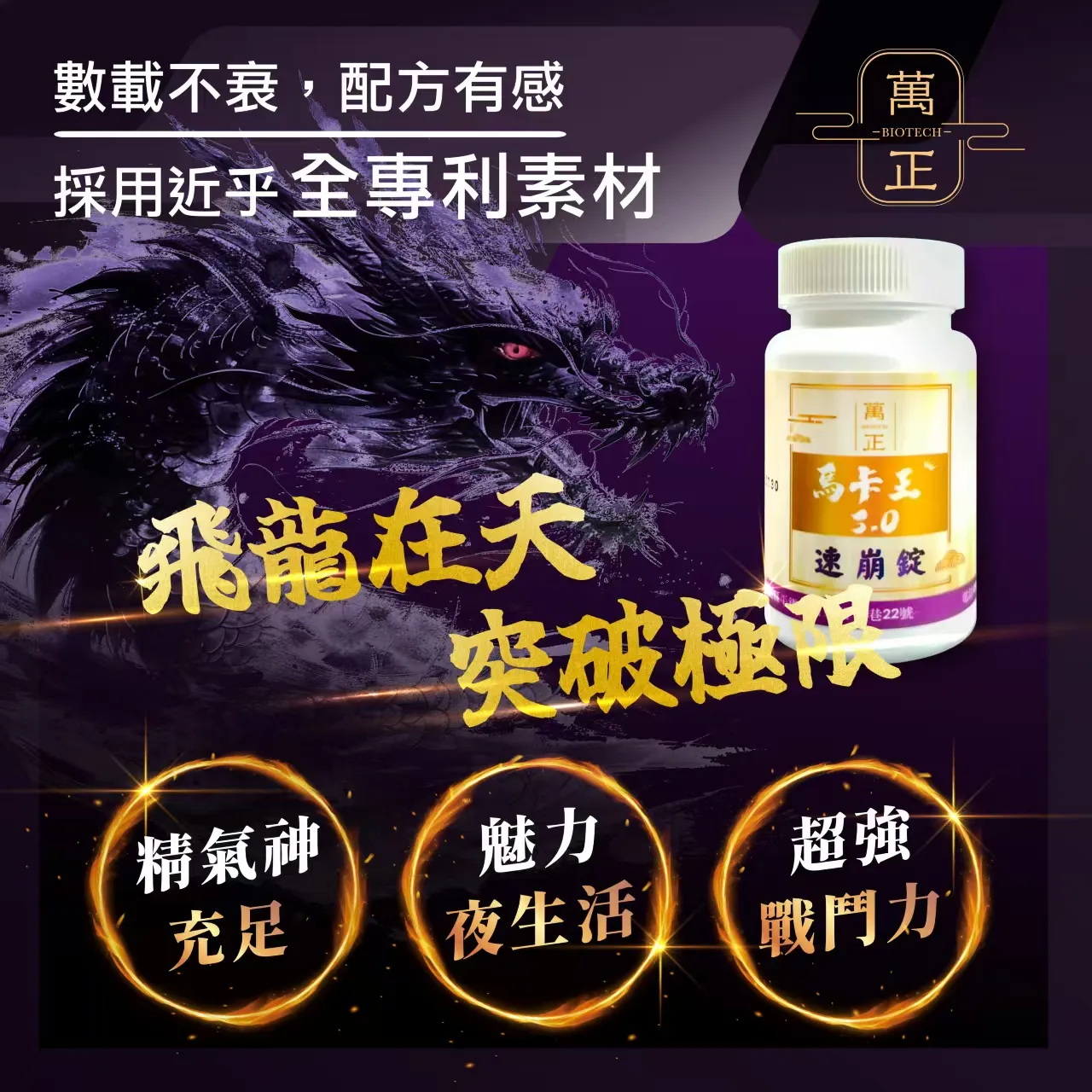 馬卡王3.0 瑪卡錠 黑馬卡 Maca 純素 50倍濃縮超高倍數黑瑪卡+多種專利配方 2500mg 瑪卡精華