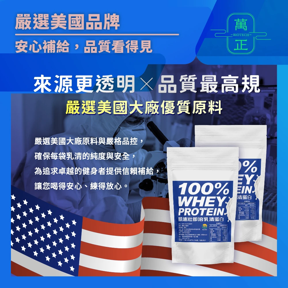 美國肌速壯即溶濃縮乳清蛋白 蛋白質含量高達80% 味道接近牛乳無奇怪味道 WPC 乳酪分離