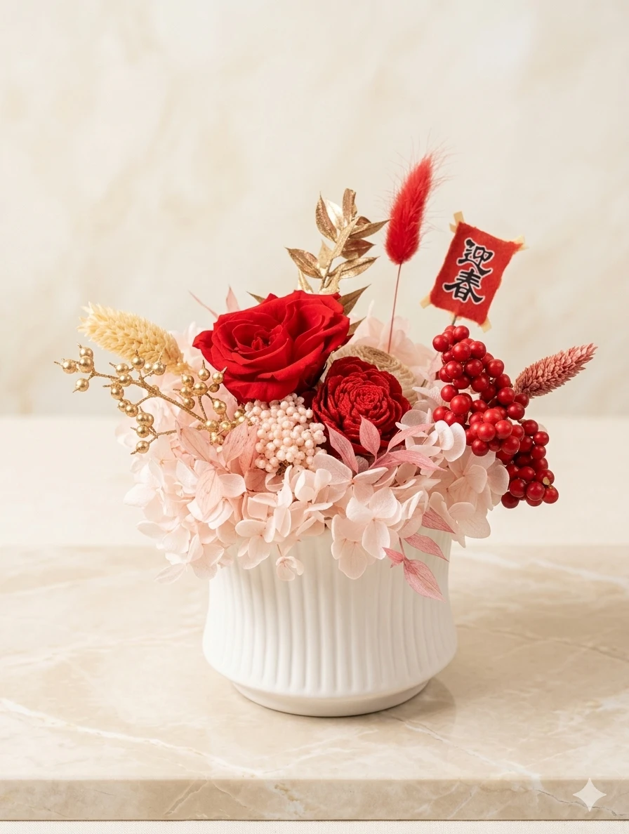 迎春花藝・白盆器
