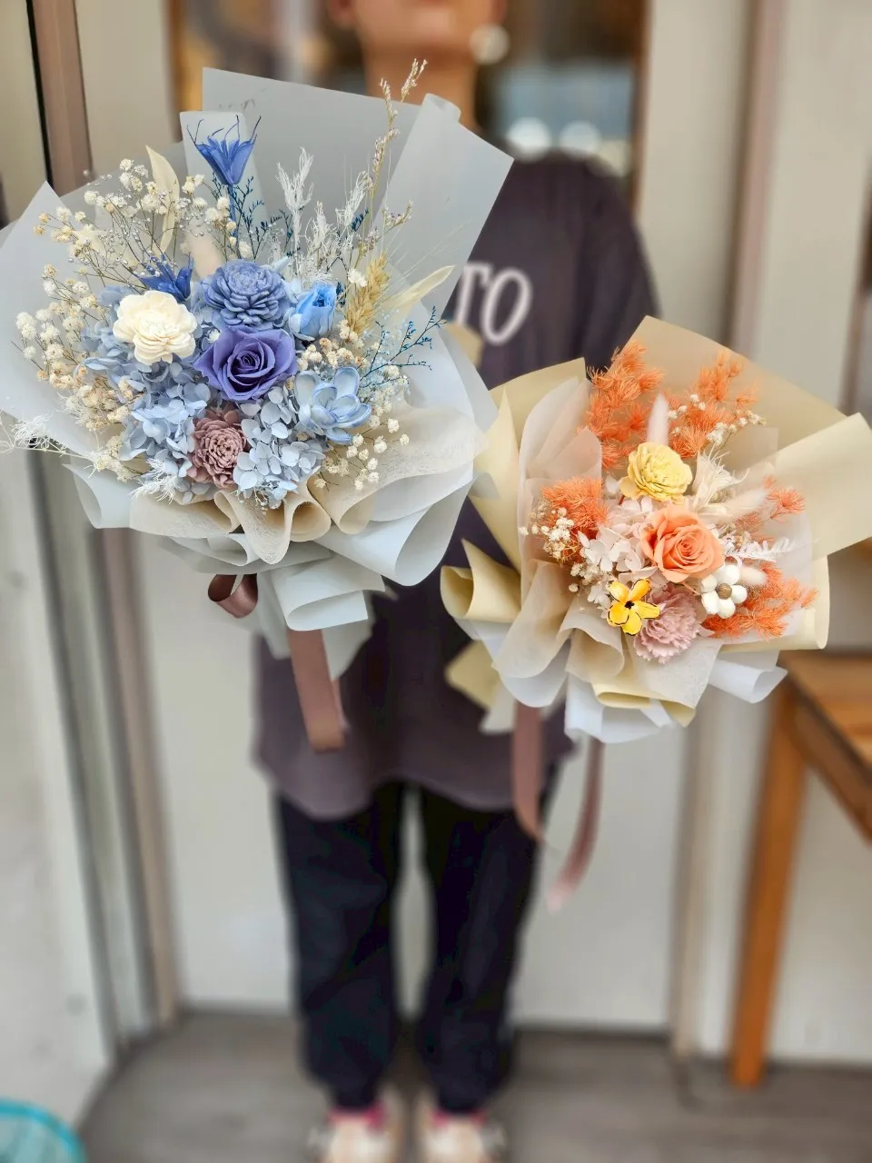 靜靜花語-永生花花束