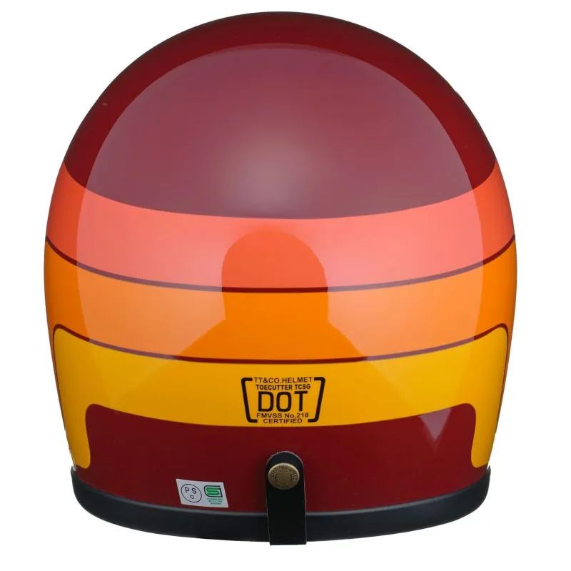 TT 全罩 70’s線條 紅