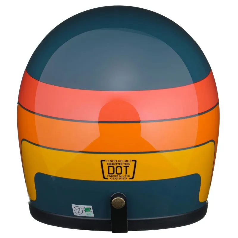 TT 全罩 70’s線條 經典藍
