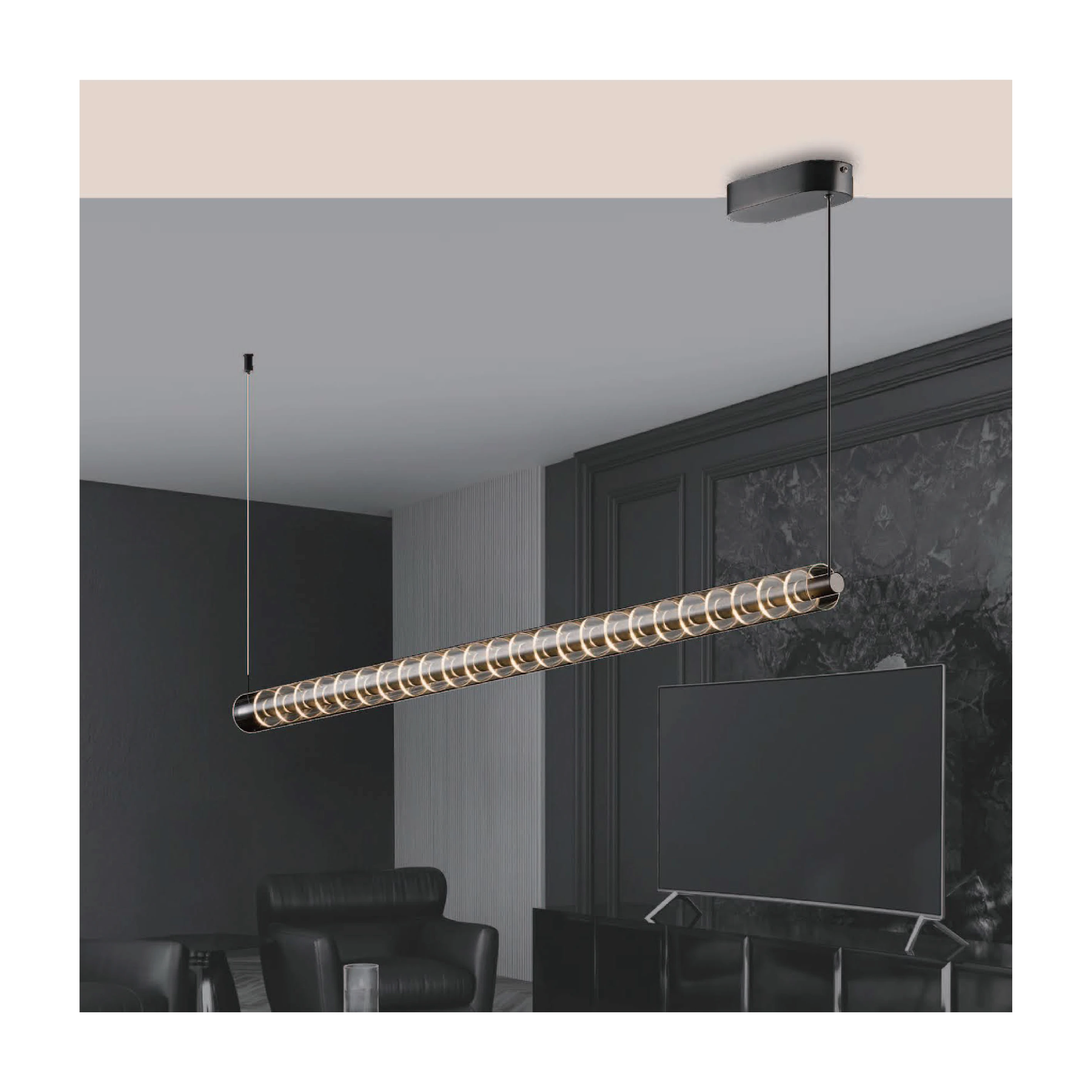 【一刻光】質感吊燈《台中實體門市》餐廳吊燈 LED 35W 3000K 附遙控器 客廳吊燈 玫瑰金