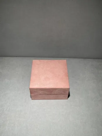 麂皮絨布戒耳墜三用盒 粉
