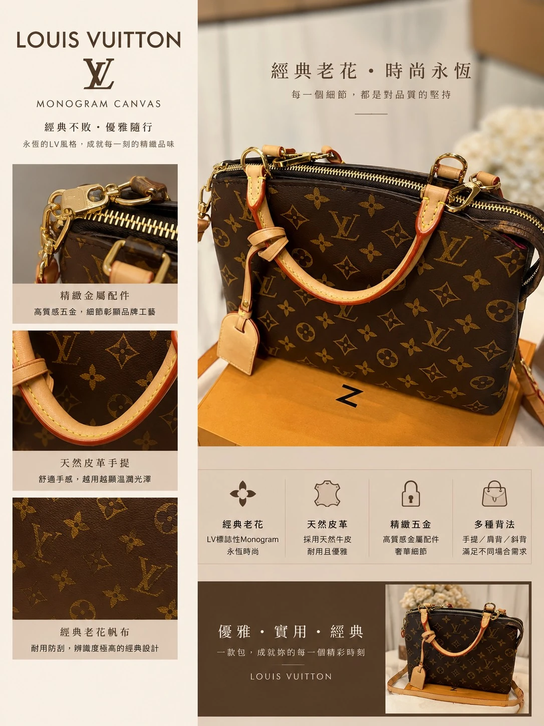 LV 小宮殿側背手提包